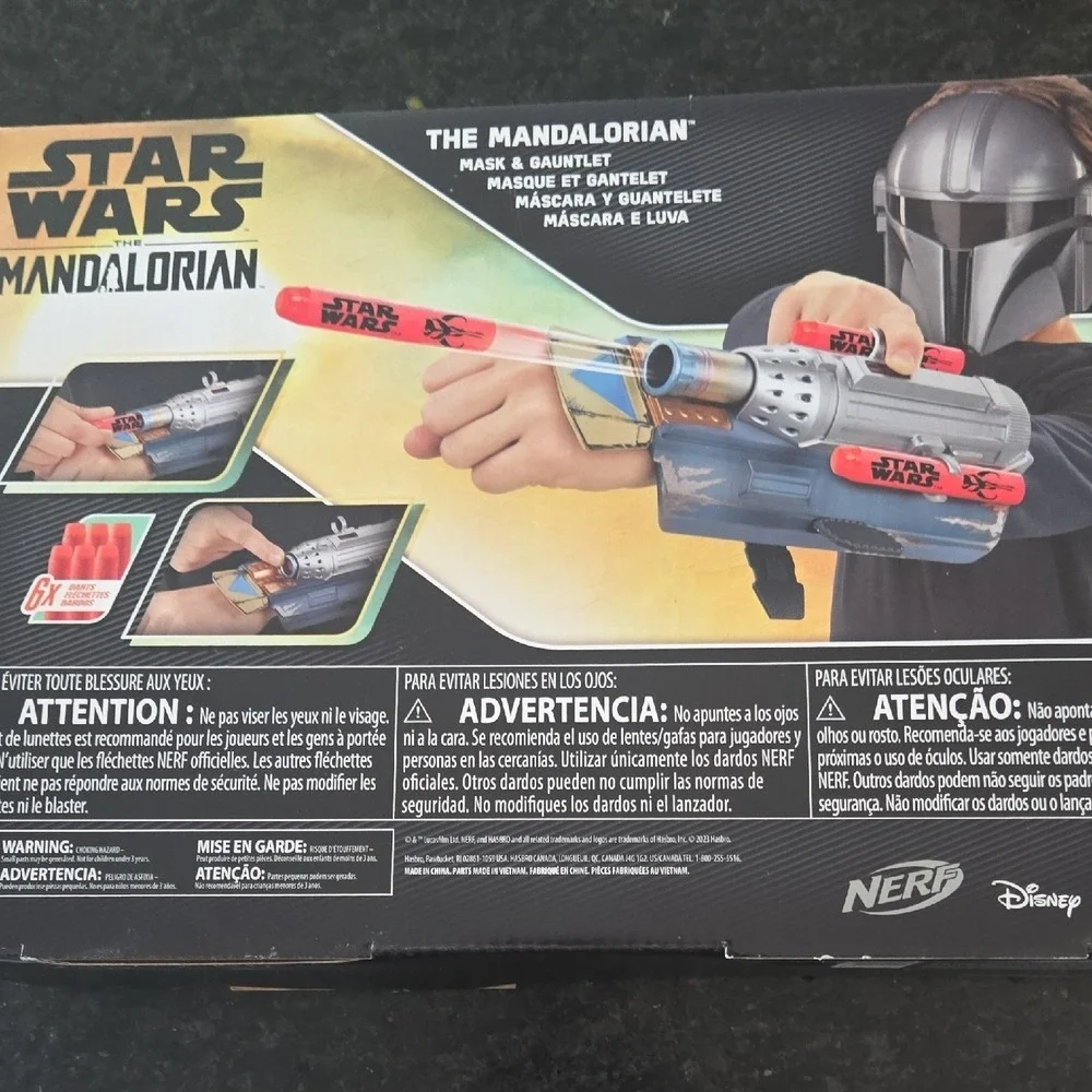 NERF Star Wars The Mandalorian Amban Phase-Pulse Blaster Mask Set NIB‎